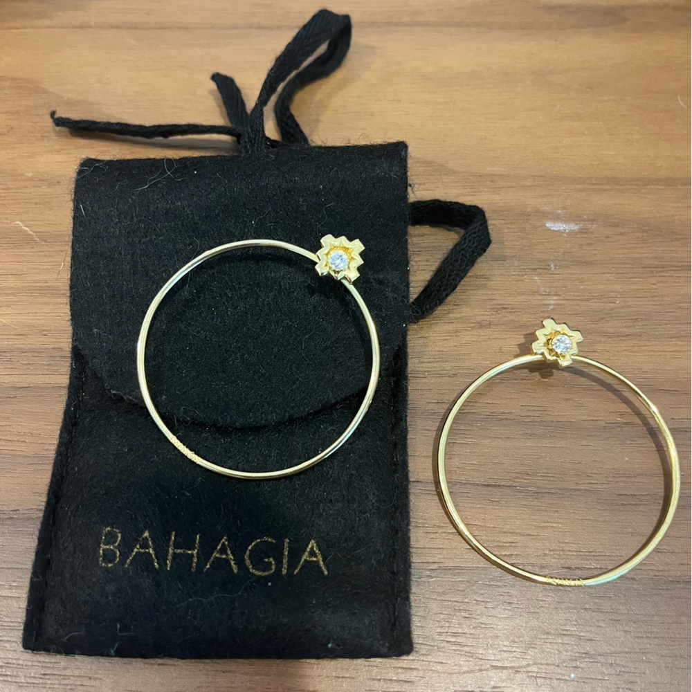 Bahagia Gold Hoops Earrings